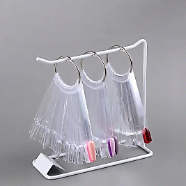 Metal Tırnak Renk Kartelası Standı Beyaz Masaüstü Stand