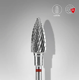 STALEKS EXPERT Sert Alaşım Kozalak Freze Kırmızı 6 mm / 14 mm