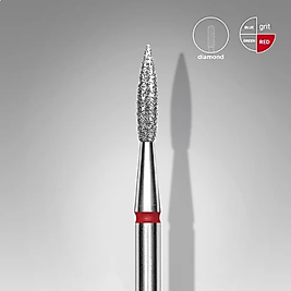 STALEKS EXPERT Elmas Freze Ucu Sivri Alev Kırmızı 2,3 mm / 8 mm