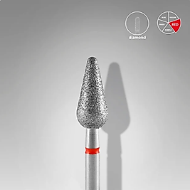 STALEKS EXPERT Elmas Freze Ucu Yuvarlak Armut Kırmızı 5 mm / 12 mm