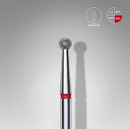 STALEKS EXPERT Elmas Freze Ucu Top Şekilli Kırmızı 2,7 mm