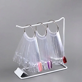 Metal Tırnak Renk Kartelası Standı Beyaz Masaüstü Stand