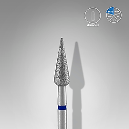STALEKS EXPERT Elmas Freze Ucu Sivri Armut Mavi 4 mm / 12 mm