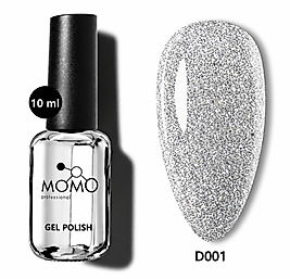 Momo Professional Disko Reflektörlü Flash Kalıcı Oje D001 Gümüş