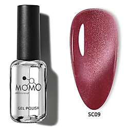 Momo Professional Kedi Gözü Kalıcı Oje Silky Cat Eye SC09 Açık Burgundy