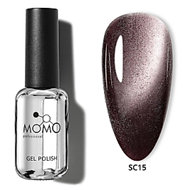 Momo Professional Kedi Gözü Kalıcı Oje Silky Cat Eye SC15 Bordo Mürdüm