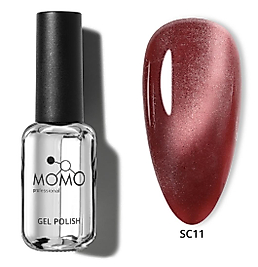 Momo Professional Kedi Gözü Kalıcı Oje Silky Cat Eye SC11 Açık Bordo