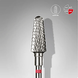 STALEKS EXPERT Sert Alaşım Kesik Koni Freze Kırmızı 6 mm / 14 mm