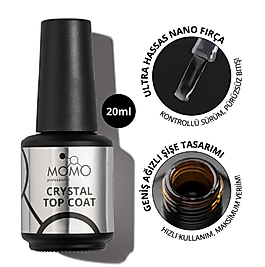 Kalıcı Oje İçin Crystal Top Coat, Nano Fırçalı| 20 ml