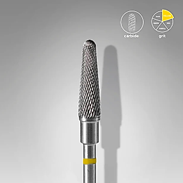 STALEKS EXPERT Sert Alaşım Kesik Koni Freze Sarı 4 mm / 13 mm
