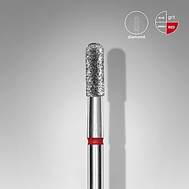 STALEKS EXPERT Elmas Freze Yuvarlak Silindir Kırmızı 2,3 mm / 6,5 mm