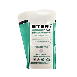 Şeffaf Sterilizasyon Zarfı - İndikatörlü Sterilizasyon Kraft Paketi 100x200mm (100) Adet