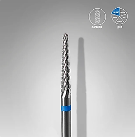 STALEKS EXPERT Sert Alaşım Koni Freze Mavi 2,3 mm / 14 mm