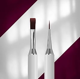 STALEKS EXCLUSIVE 08/03 Çift Taraflı Jel Fırçası 10 mm / Liner 10 mm