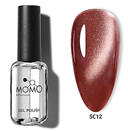 Momo Professional Kedi Gözü Kalıcı Oje Silky Cat Eye SC12 Bordo