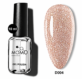 Momo Professional Disko Reflektörlü Flash Kalıcı Oje D004 Nude Pembe