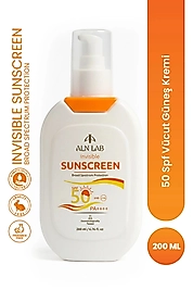ALN LAB 50 SPF Koruyucu Vücut Güneş Kremi Geniş Spektrumlu UVA/UVB Korumalı 200 Ml
