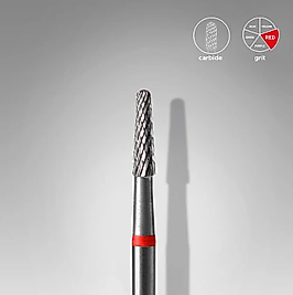 STALEKS EXPERT Sert Alaşım Koni Freze Kırmızı 2,3 mm / 8 mm