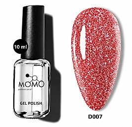 Momo Professional Disko Reflektörlü Flash Kalıcı Oje D007 Kırmızı