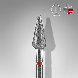 STALEKS EXPERT Elmas Freze Ucu Sivri Armut Kırmızı 5 mm / 12 mm