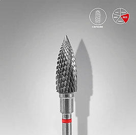 STALEKS EXPERT Sert Alaşım Alev Freze Kırmızı 5 mm / 13,5 mm