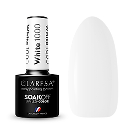Claresa White 1000 Kalıcı Oje | 5gr | Polonya 2025 Üretimi En Yüksek Kalitede Kalıcı Oje