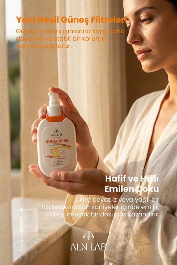 ALN LAB 50 SPF Koruyucu Vücut Güneş Kremi Geniş Spektrumlu UVA/UVB Korumalı 200 Ml