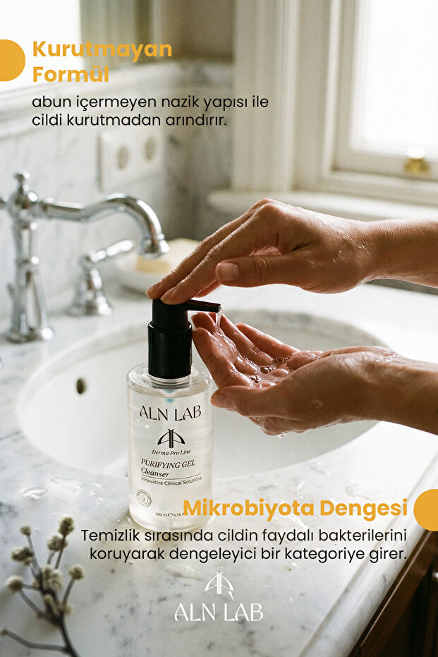 ALN LAB Gold Gel Cleanser - Hassas ve Atopik Ciltler İçin Nazik Bariyer Destekleyici Temizleme Jeli 200 ml
