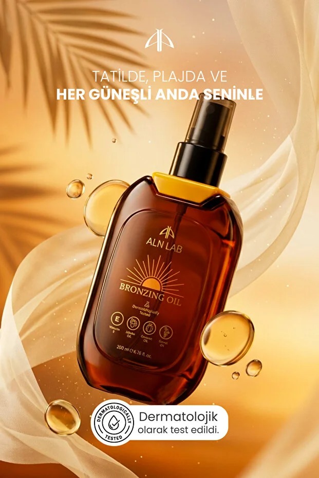 ALN LAB Bronzing Oil Jojoba Yağı ve Vitamin E İçerikli Besleyici Bronzlaştırıcı Yağ 200 ml